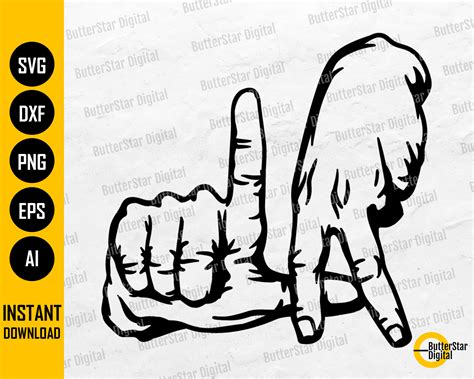 West Coast Hand Sign Outline