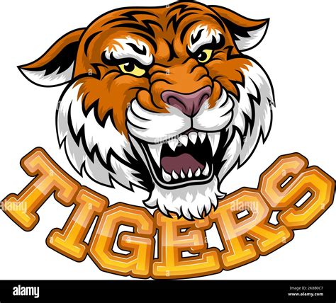 Tiger Angry Tigers Team Sports Mascot Roaring Stock Vector Image & Art ...
