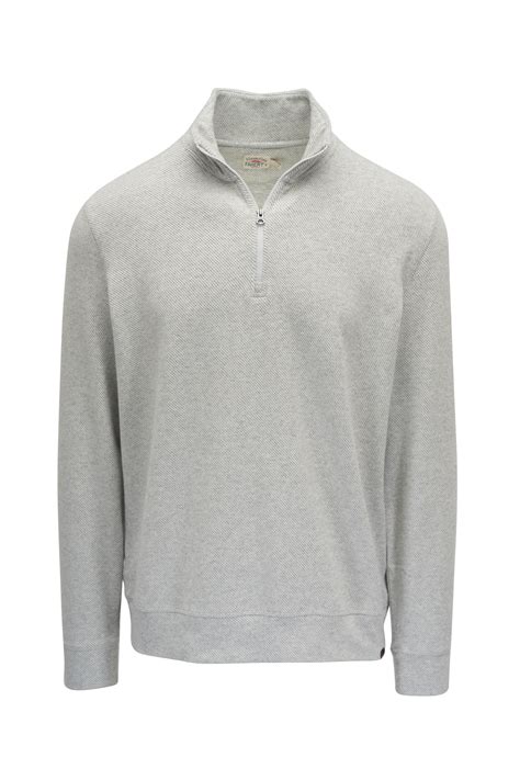 Faherty Brand - Legend™ Light Heather Gray Quarter Zip Pullover