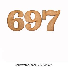 Green Number 697 isolated white background Stock Photo - Alamy