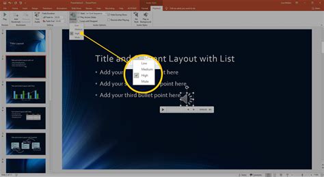 Image result for PowerPoint Sound Settings