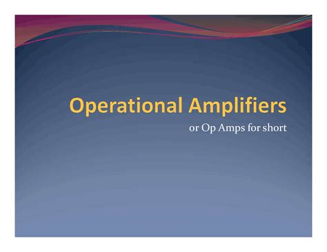 Image result for Operational Amplifier Basic Definition