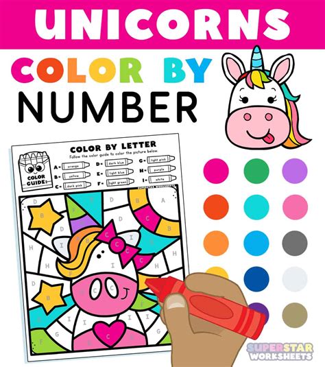 Color By Number Unicorn Coloring Pages [2025]