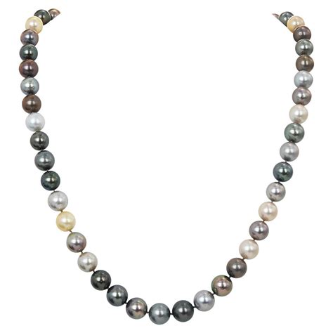 12mm South sea Pearl 18K Gold Clasp 29 Inches Necklace For Sale at ...