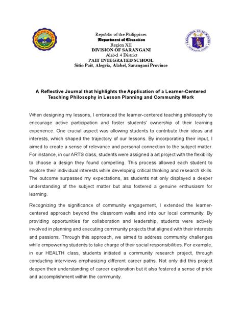 Image result for Learning Journal Example