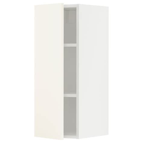 METOD wall cabinet with shelves, white/Vallstena white, 30x37x80 cm ...