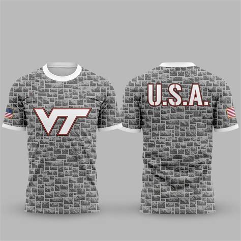 2025 Virginia Tech Stone Wall USA Shirt - Grishko