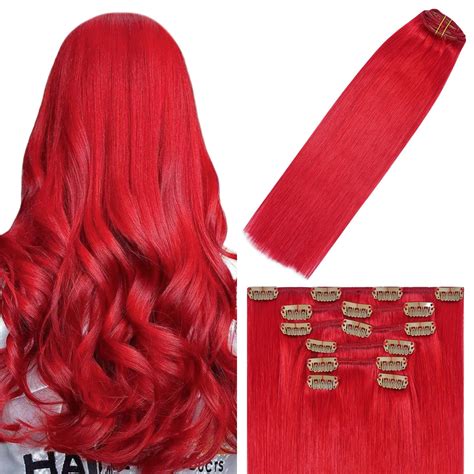 Amazon.com : WindTouch Clip in Hair Extensions Real Human Hair Bright ...