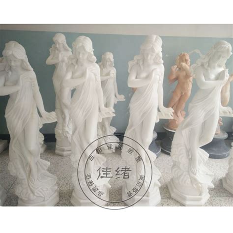 大理石西方人石雕歐式女神天然漢白玉月亮天使雕像藝術擺件-Taobao