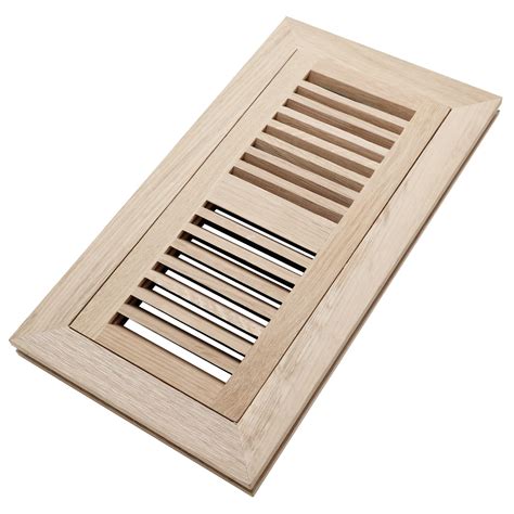 Oak Floor Register for 4x10 Inch Duct Holes - Flush Mount Floor Vent ...