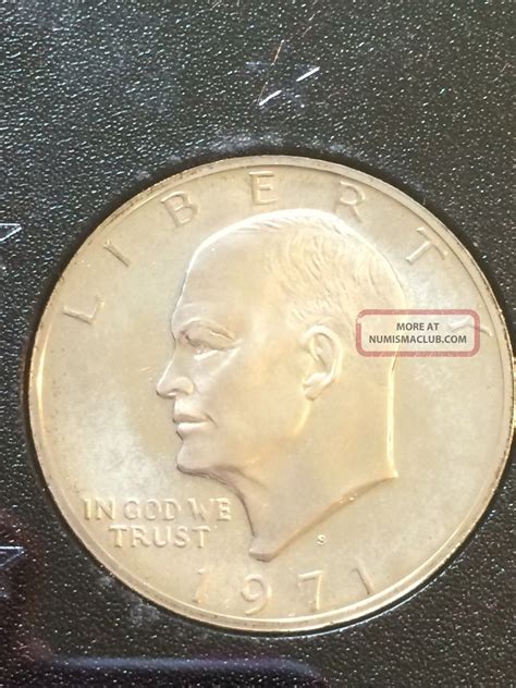 1971 S Eisenhower Proof Dollar Coin In Packaging & Brown Box