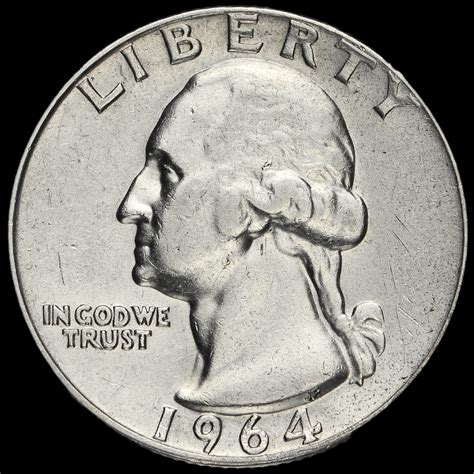 USA 1964 Washington Silver Quarter Dollar