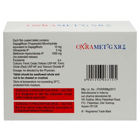 Buy Oxramet-G XR 10/2/1000 Tablet online | Uses, Side Effects, Price ...