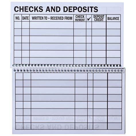 Large-Print Check Register – Wide-Line Checkbook Register