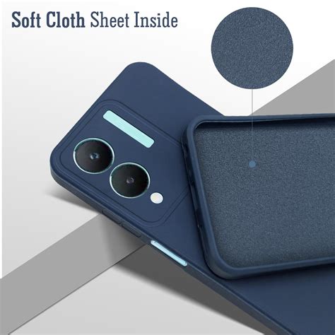 For VIVO Y28 5G Back Cover Case (Matte Finish Silicone with Inside Fib ...