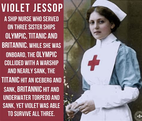 Violet Jessop | Titanic facts, Titanic survivors, Titanic