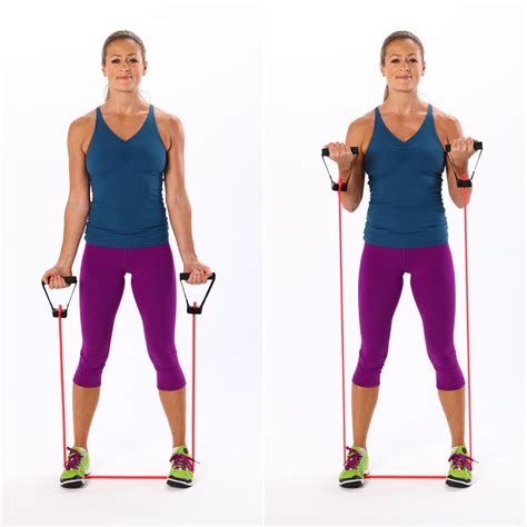 Bicep Curls | Resistance Band Workout For Biceps and Triceps | POPSUGAR ...
