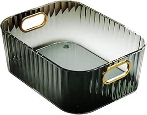 Clazkit Acrylic Desktop Storage Box with Handle Transparent Cosmetics ...