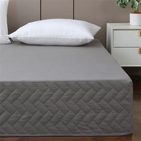 King Bed Skirt-Box Spring Cover with 14 Inch Tailored Drop,Wrinkle and ...