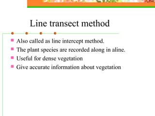Image result for Ecological Sampling Using a Line Transect
