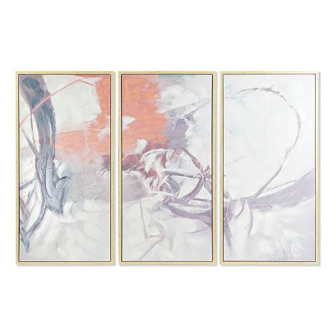 Jeu de 3 tableaux DKD Home Decor Abstrait (180 x 4 x 120 cm) | Leroy Merlin