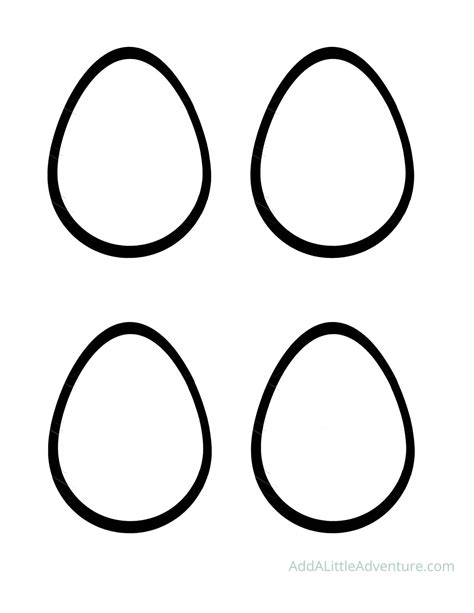 Egg Shape Templates for Easter - Add A Little Adventure