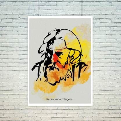 Rabindranath Tagore Digital Print Rolled Paper Poster Paper Print ...