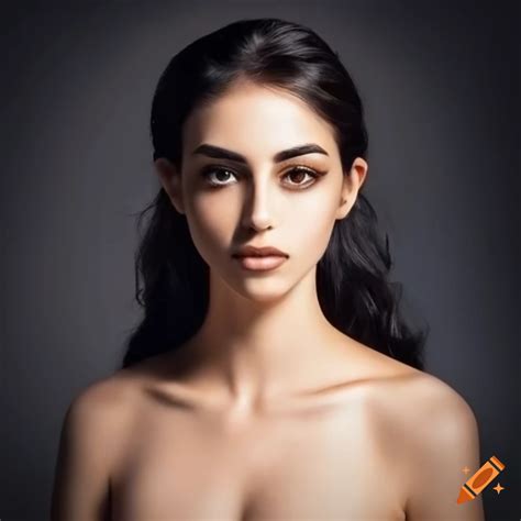 Middle Eastern woman with European features. Extremely beautiful face on Craiyon