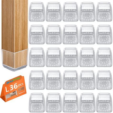 36pcs Square Chair Leg Floor Protectors, Furniture Pads for Hardwood ...
