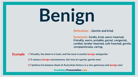 Benign | How to pronounce, English words, Words