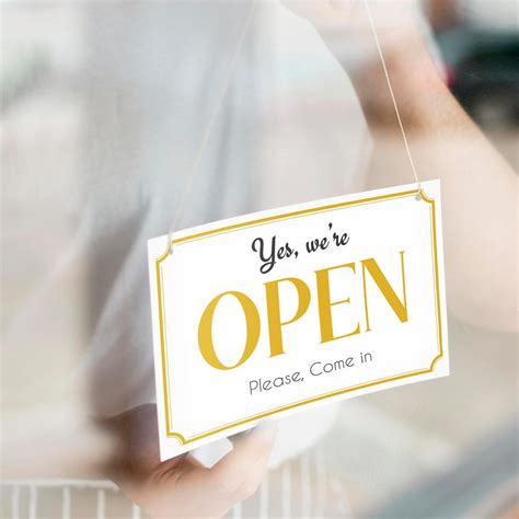 Printable Open and Closed Signs Set for Business. A4, A5, Letter Paper ...