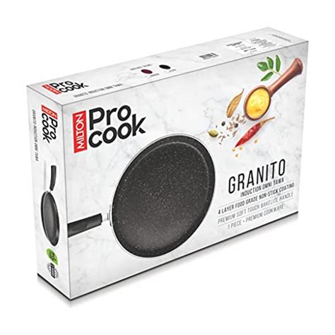 MILTON Pro Cook Granito Induction Omni Tawa, 32 cm, Black, Aluminium ...