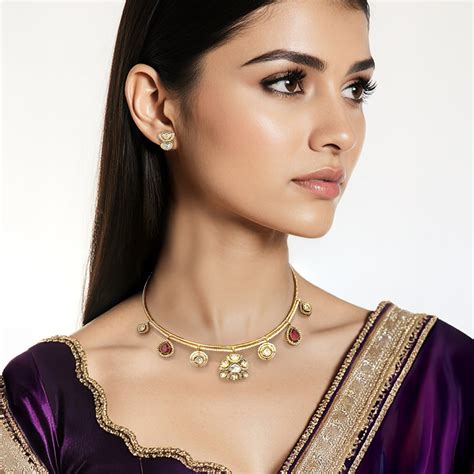 Divyangi Polki Hasli Set – Kalakrith Milano