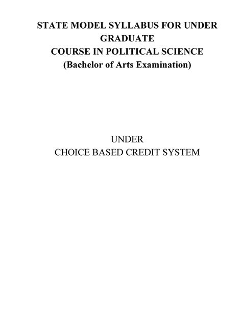 Pol - Good element for your study - STATE MODEL SYLLABUS FOR UNDER ...