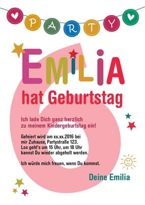 Einladung Kindergeburtstag Text 2 Geburtstag