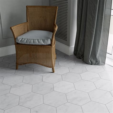 White Hexagon Floor Tile Hexagon Tiles | Hexagonal Floor Tiles