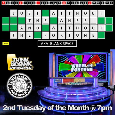 Wheel Of Fortune (aka "Blank Space") @ Grease Monkeys (Colona, IL ...