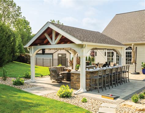 14' x 16' A-Frame Pavilion | All Weather White Vinyl, Canyon Brown ...