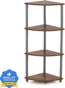 Nilkamal Florida 4 Tier Corner Rack | Corner Shelf | Engineered Wood ...