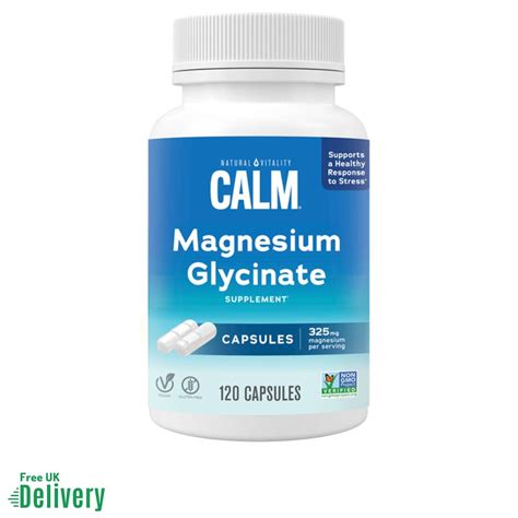 Natural Vitality Calm Magnesium Glycinate - 120 caps - Synergy Health