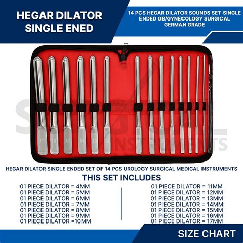 OBGYN Tool Kit 14 Piece Hegar Uterine Dilator Set - OB/GYN Surgical ...