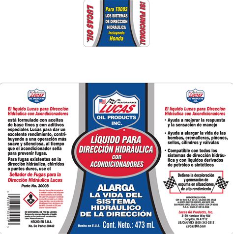 Power Steering Fluid With Conditioners - Lucas Oil Products, Inc. Lucas ...