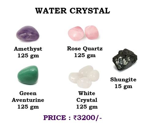 Water Crystals Set of Tumbles with Shungite, Energy Healing Crystals ...