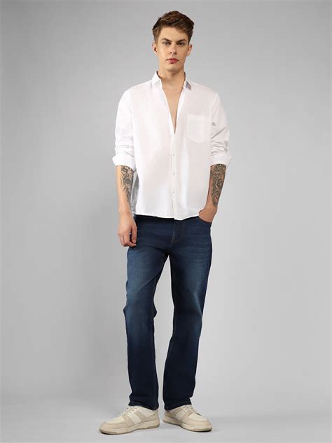 Men's Cotton White Solid Casual Shirt – DENNIS LINGO
