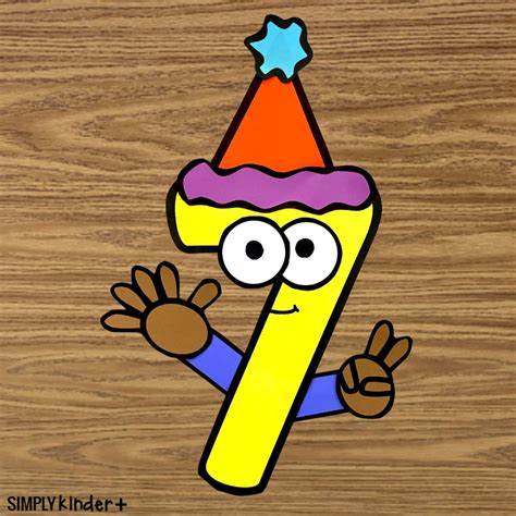 Number Seven (7) People Craft - Simply Kinder + Printable Membership