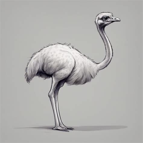 How to Draw Ostrich: 9 Easy Step-by-Step Guide to Ostrich Drawing ...