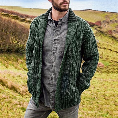 Wool Cardigan Men