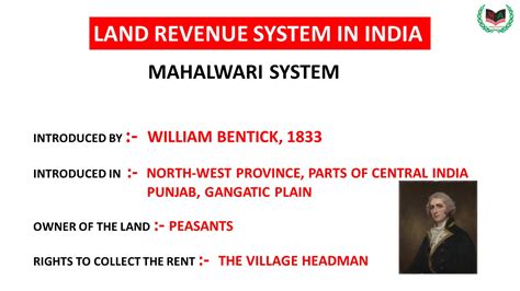 LAND REVENUE SYSTEM IN BRITISH INDIA - Amresh Academy
