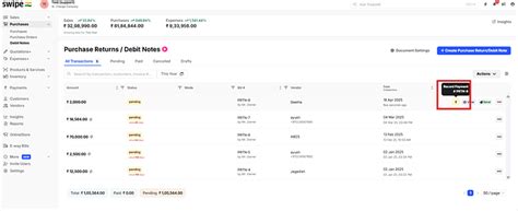 How to settle the debit note with opening balance on web? - General - Swipe