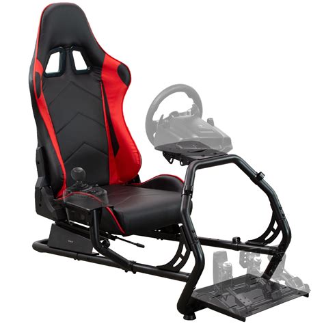 VIVO Black + Red Racing Simulator Cockpit with Wheel India | Ubuy